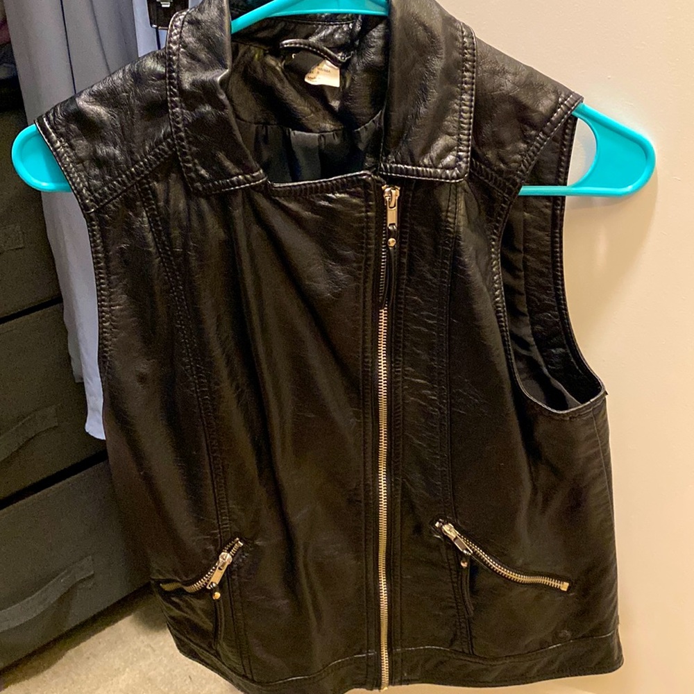 Faux Leather Vest